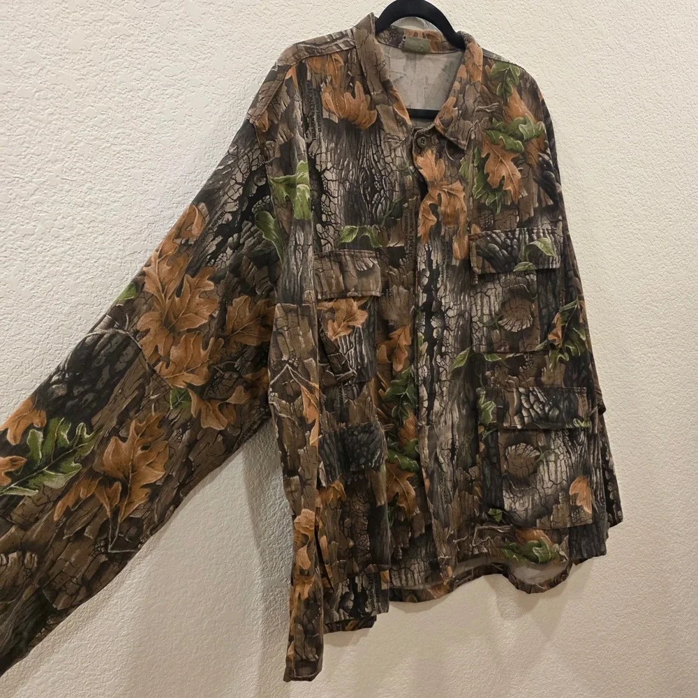 Vintage Trebark by Lynch Superflauge Camo Field Jacket Mens 2XL Camouflage 90s